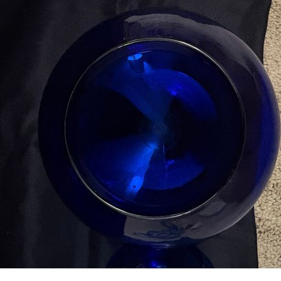 Cobalt Blue Potpourri-Candy Jar With Lid on Pedestal 13” Tall - Picture 5 of 10